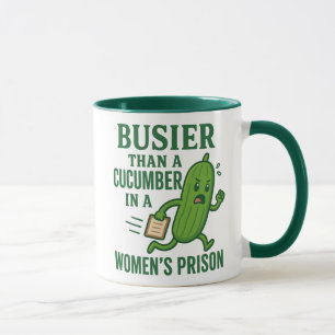Mug Plus occupé qu'un concombre dans une prison de fem