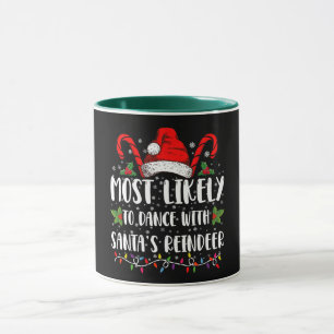 Mug Plus susceptible de danser avec la famille de renn