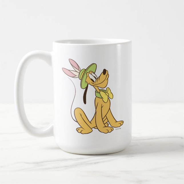 Mug Pluto de Pâques avec lapin de Pâques Oreilles (Gauche)