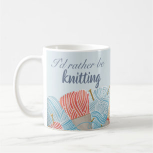 Mug Plutôt être un devis Tricot personnalisé