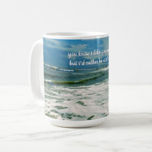Mug Plutôt Sur La Plage   Texte personnalisé