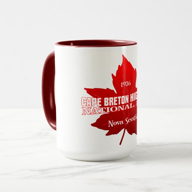 Mug PN des Hautes-Terres-du-Cap-Breton (feuille d'érab (Devant gauche)