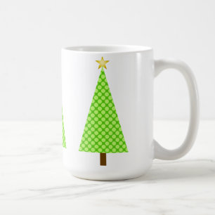 Mug Pneuka vert citron vert point arbre de Noël moder