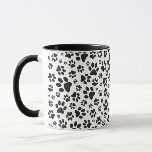 Mug Poches de chien noir et blanc Poka Dot