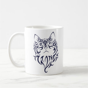 Mug Pochoir avant de visage de chaton de chat de