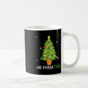 Mug Podiatrié noël arbre podiatre pied médical comme