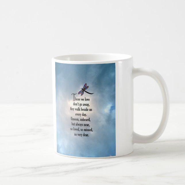 Mug Poème "ainsi aimé" de libellule (Droite)