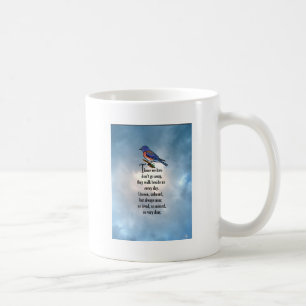 Mug Poème "ainsi aimé" d'oiseau bleu