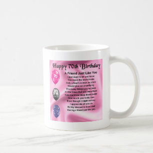 Mug Poème d'ami - soixante-dixième anniversaire