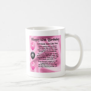 Mug Poème d'ami - soixantième anniversaire