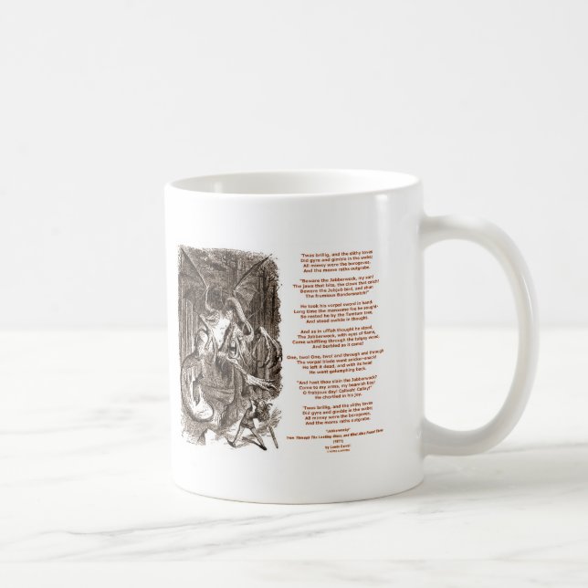 Mug Poème de Jabberwocky par Lewis Carroll (Droite)