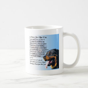 Mug Poème de maman - conception de rottweiler