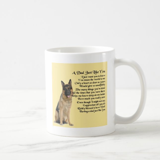 Mug Poème de papa - chien de berger allemand (Droite)