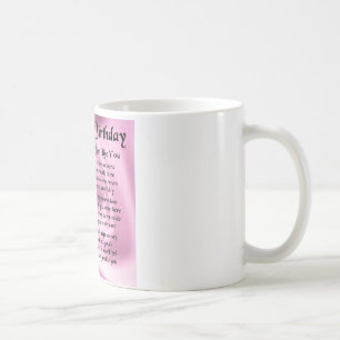 Mug Poème de soeur - conception de joyeux anniversair