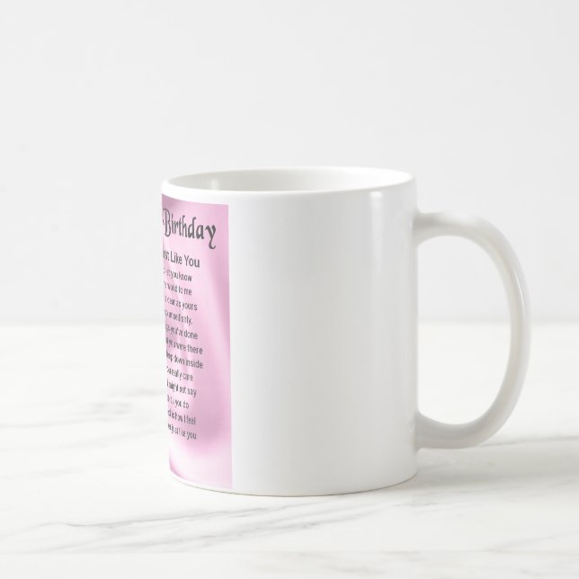 Mug Poème de soeur - soixante-dixième anniversaire (Droite)