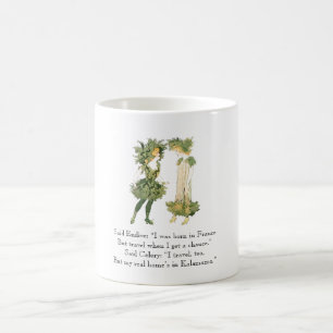 Mug Poème vintage Endive Celery Rhyme Filles mignonne