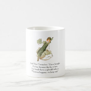 Mug Poème vintage Miss Cucumber Rhyme Cute Vegetable