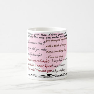 Mug poèmes d'amour, poésie d'amour