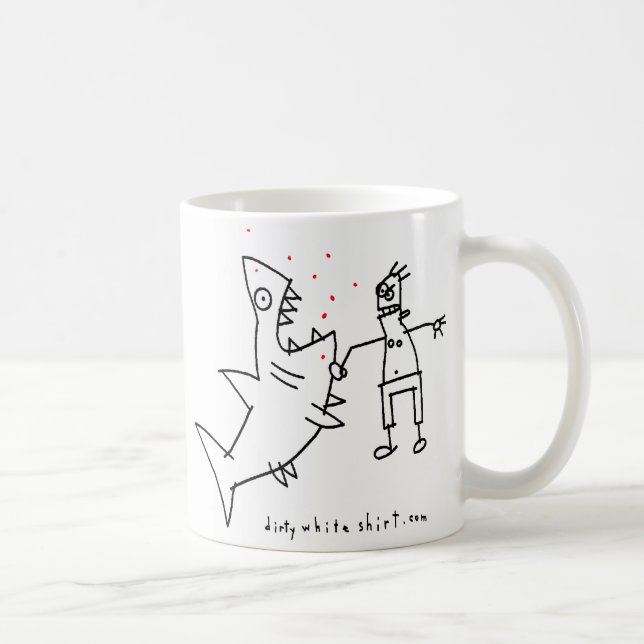 Mug Poinçon de requin de Badass (Droite)
