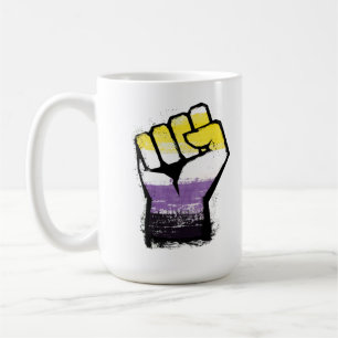 Mug Poing de protestation de fierté non binaire