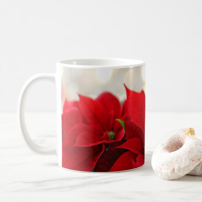 Mug Poinsettia | Fleur de Noël (Avec donut)