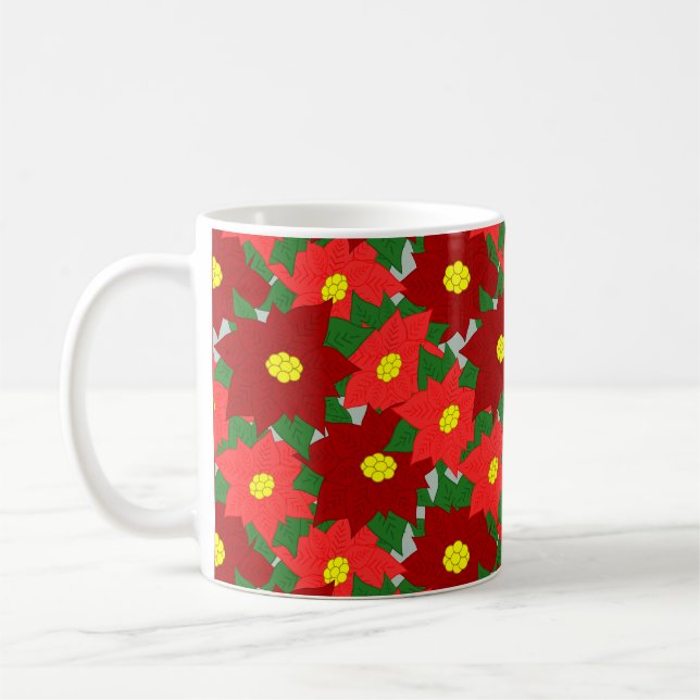 Mug Poinsettias de Noël (Gauche)