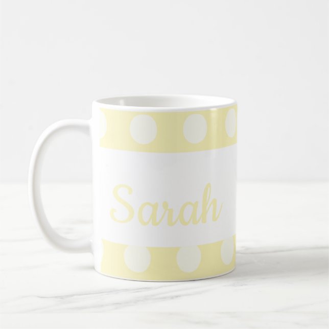 Mug Point jaune Poka  (Gauche)