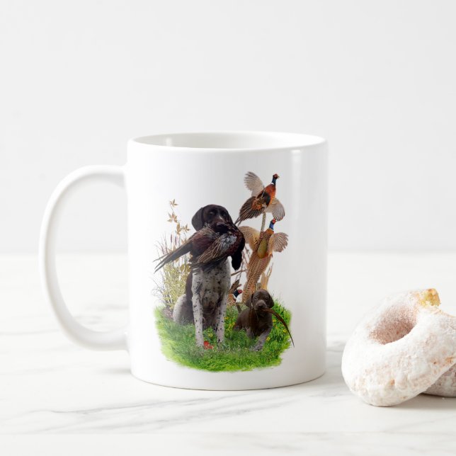 Mug Pointeur à poils courts allemand (Avec donut)