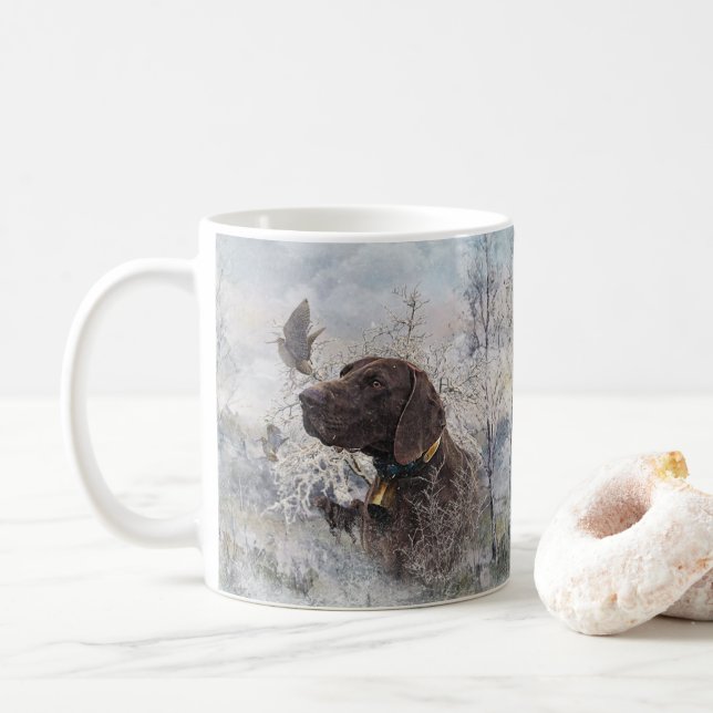 Mug Pointeur à poils courts allemand (Avec donut)