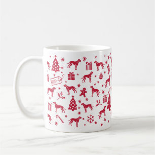 Mug Pointeur court allemand Design de Noël