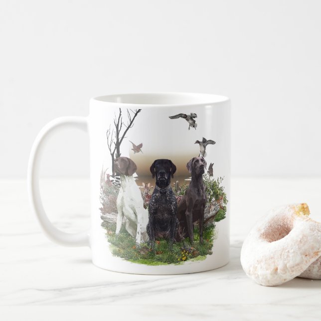 Mug Pointeurs à cheveux courts allemands (GSP), un phè (Avec donut)