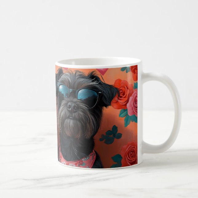 Mug Pointing à poils durs Griffon Coeur Saint Valentin (Droite)
