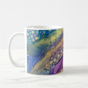 Mug Points colorés Encre d'alcool Liquide Art Abstrait