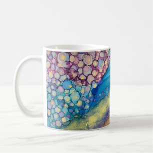 Mug Points colorés Encre d'alcool Liquide Art Abstrait