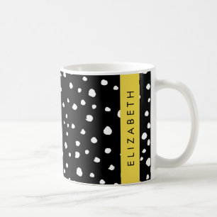 Mug Points dalmatiens, Spots, Noir et Blanc, Votre nom