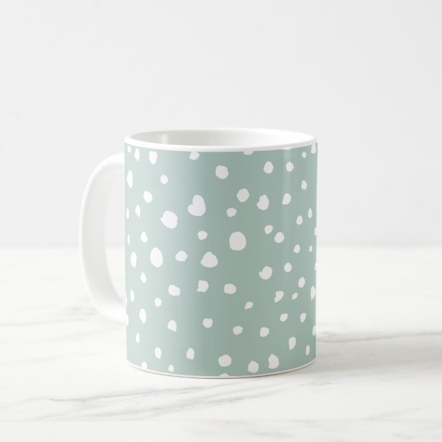 Mug Points Dalmatiens verts, Points Dalmatiens, Pots D (Devant gauche)