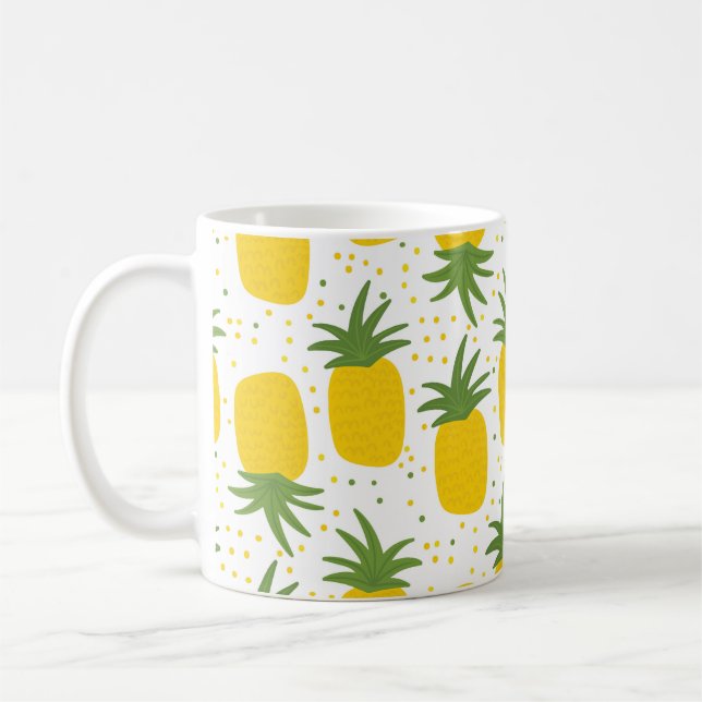 Mug Points d'ananas : Conception de fruits d'été (Gauche)