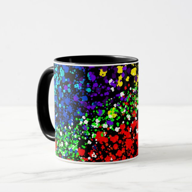 Mug Points de peinture à explosion couleur Cool modern (Devant gauche)