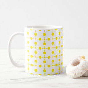 Mug Points jaunes, Motif à pois, Pois, Pointillé