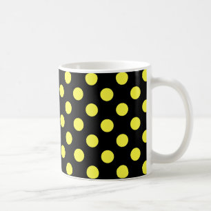 Mug Points jaunes sur fond noir