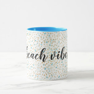 Mug Points Ocean Blue Gold Sand