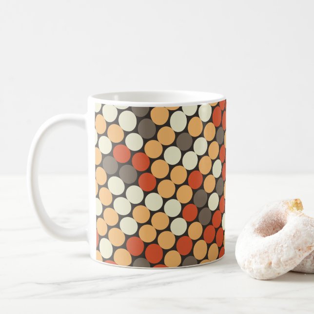Mug Points rétro orange (Avec donut)