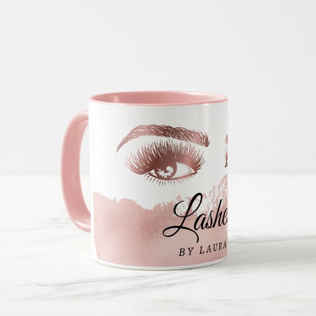Mug Poireaux maquillage Artiste Rose Gold Mascara Brow (Devant gauche)