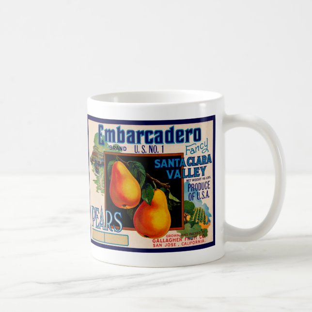 Mug Poires de fantaisie d'Embarcadero Santa Clara (Droite)