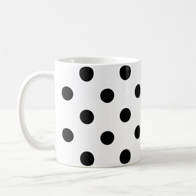 Mug Pois Arrière - plans blancs (Gauche)