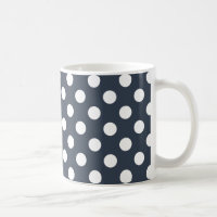 Pois blancs sur gris bleu