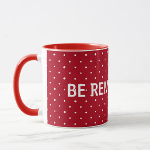 Mug pois blancs sur rouge avec citation