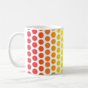 Mug Pois d'arc-en-ciel blanc