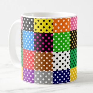Mug Pois de surfaces composées multicolores