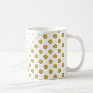 Mug Pois en or et blanc
